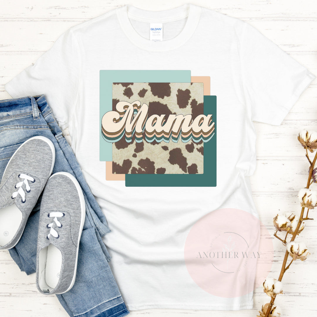 "Mama" Cowprint - Another Way Boutique