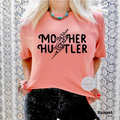 “Mother Hustler” leopard lightening bolt - Another Way Boutique